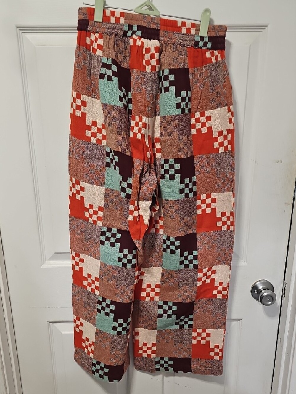 Ace & Jig Patchwork Pants in Orange, Mint, Brown & Cream - Picture 2 of 4